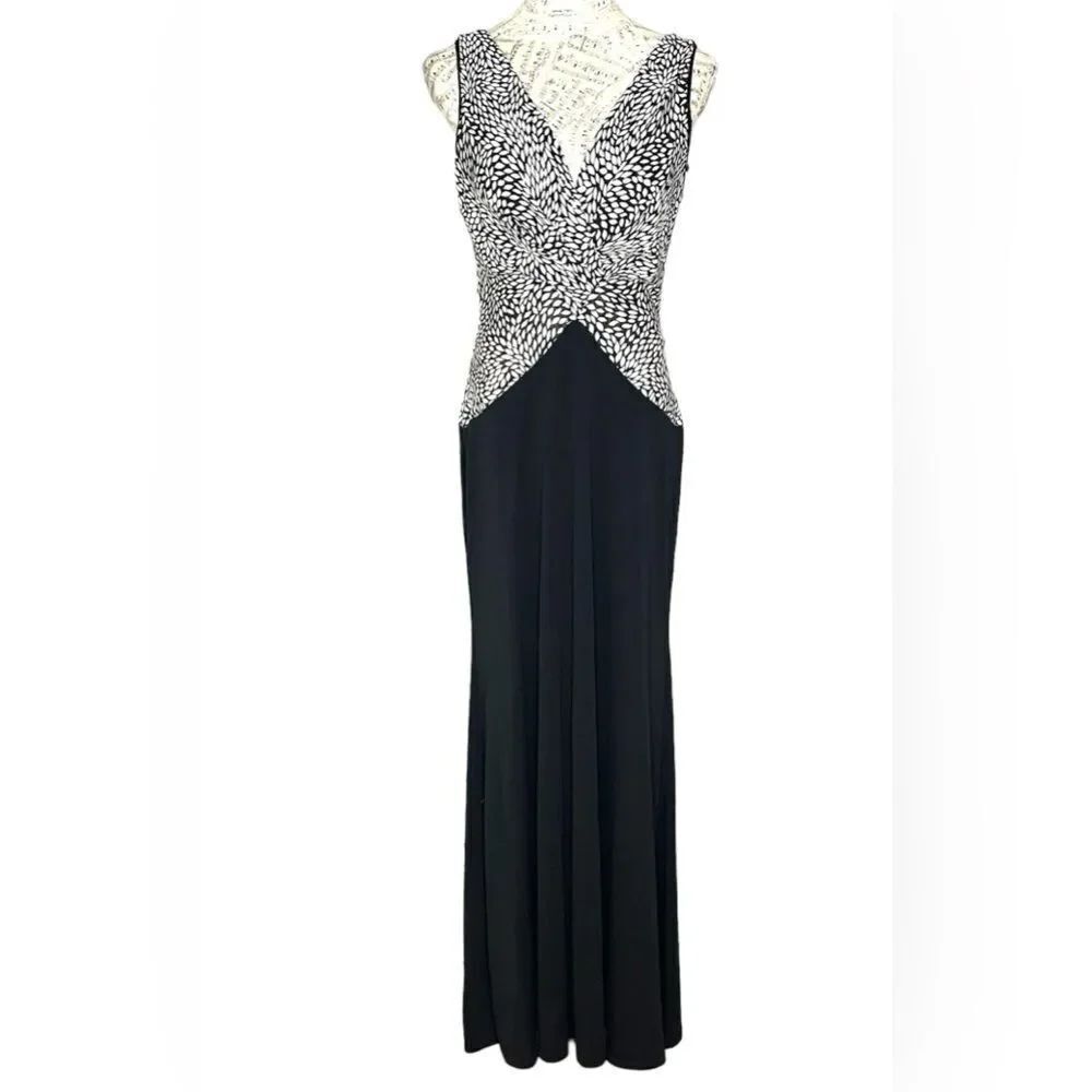 J. Ribkoff Couture Vintage Evening Maxi Gown Dress 10